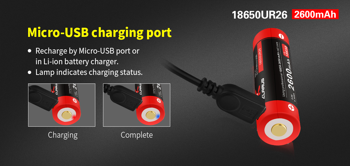 ΜΠΑΤΑΡΙΑ KLARUS 18650 UR26 2600mAh